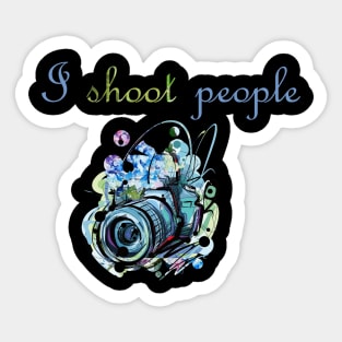 i shoot people- photography - photographer Sticker